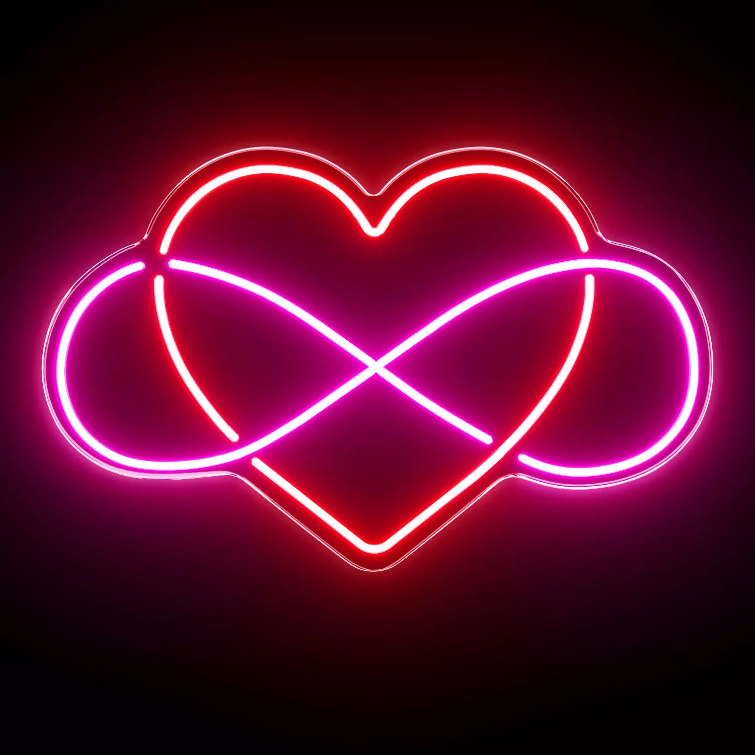 Infinity Heart Neon Sign 3D model_0