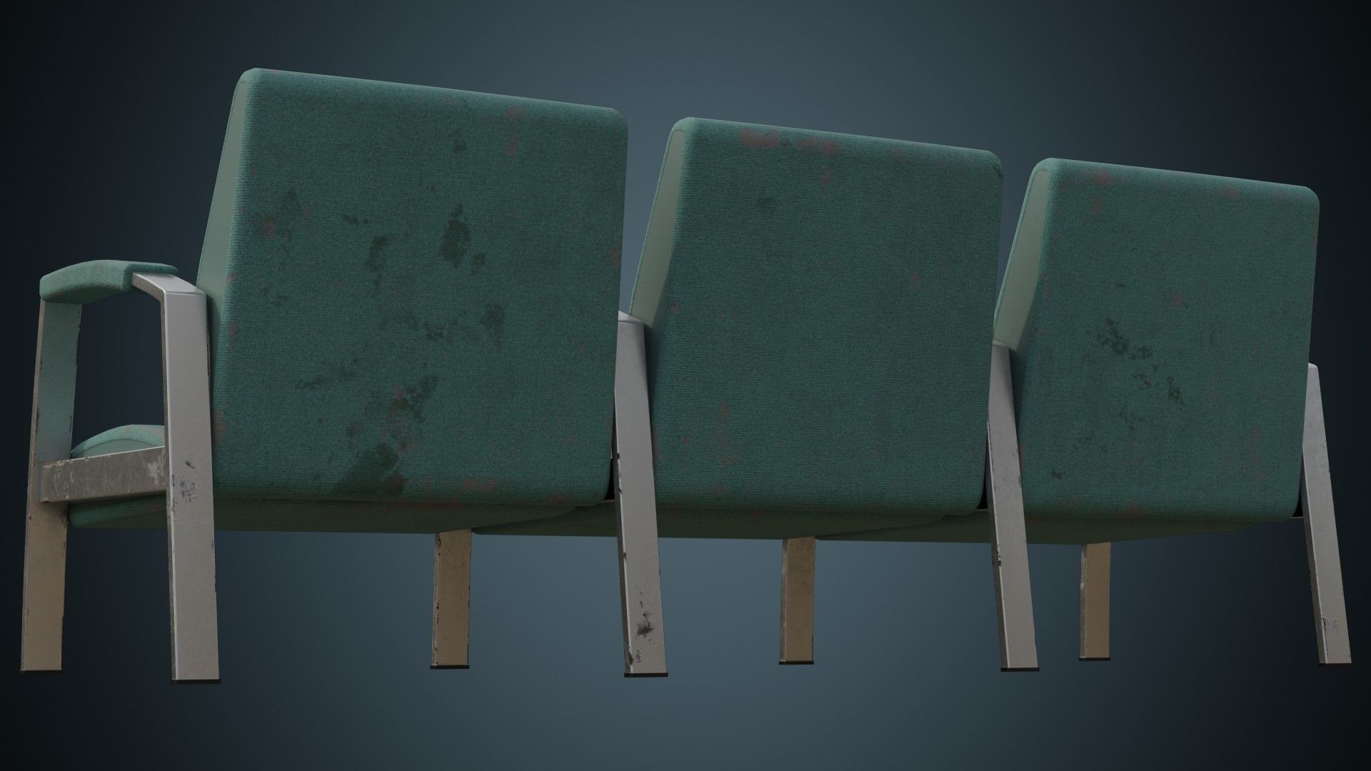 Waiting Chair 1B Low-poly 3D model_6