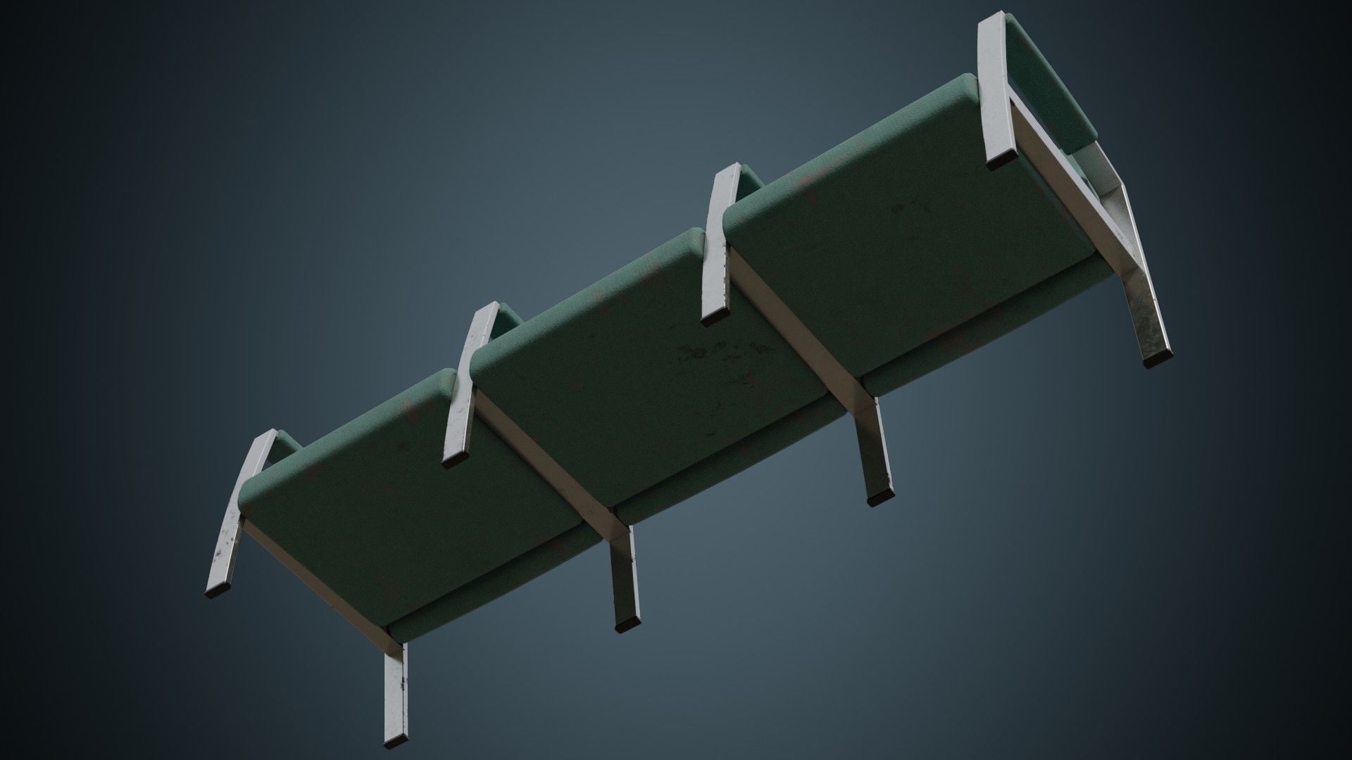 Waiting Chair 1B Low-poly 3D model_7