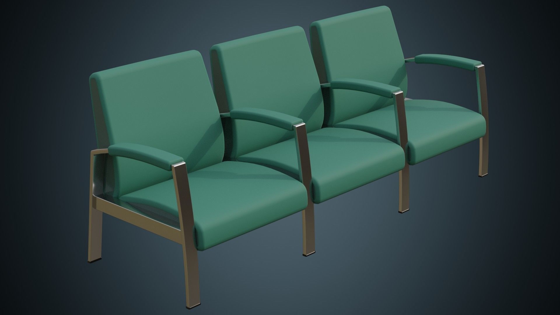 Waiting Chair 1 Basic Low-poly 3D model_1