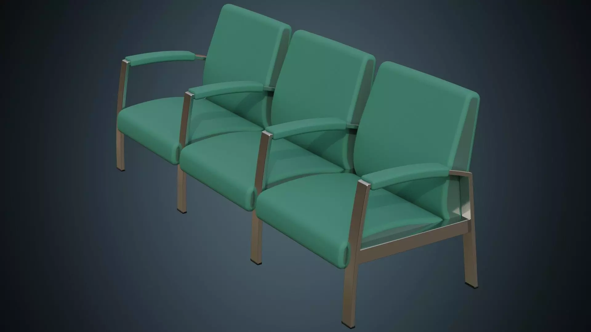 Waiting Chair 1 Basic Low-poly 3D model_0