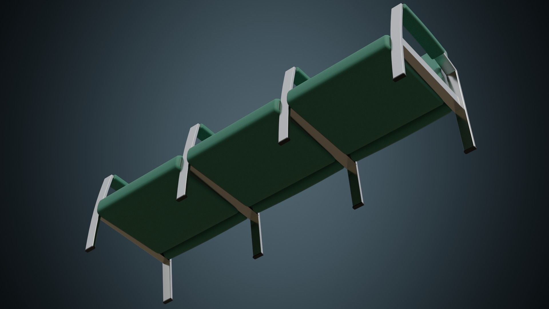 Waiting Chair 1 Basic Low-poly 3D model_4