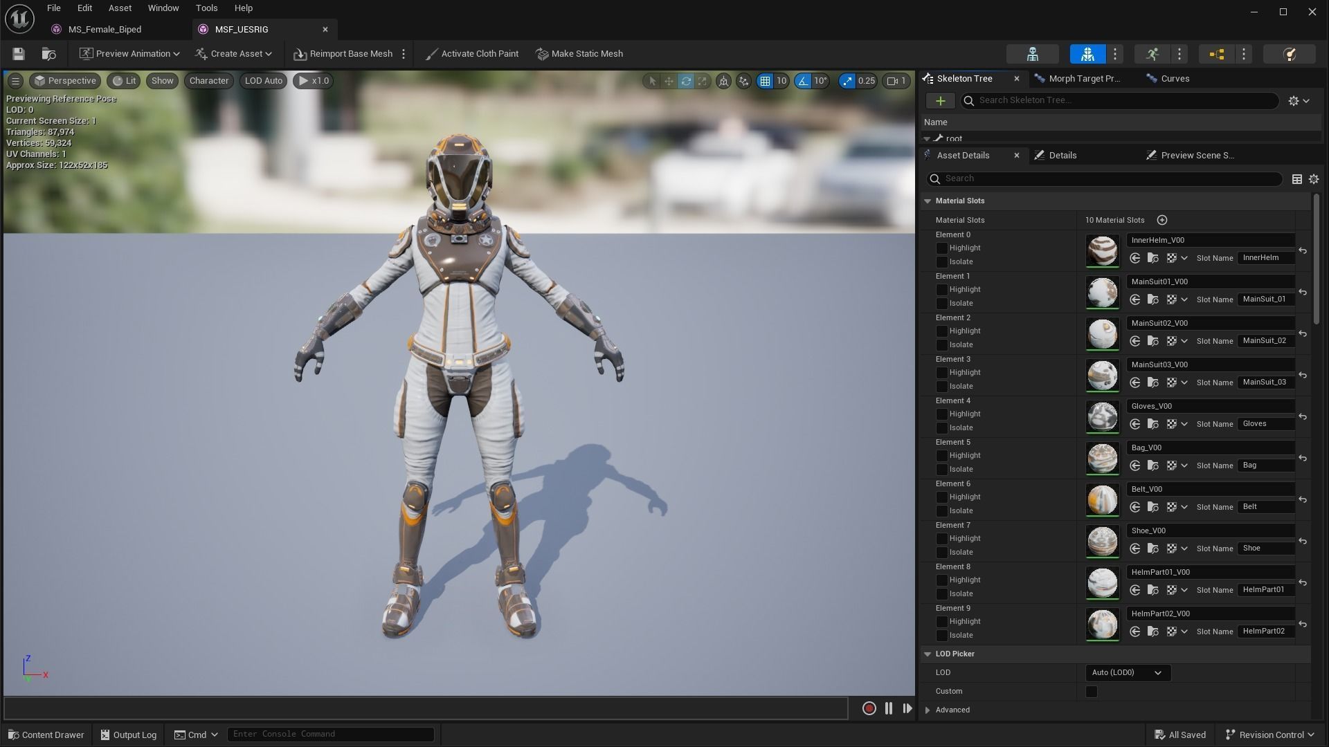 Mars Suit - Female Low-poly 3D model_23