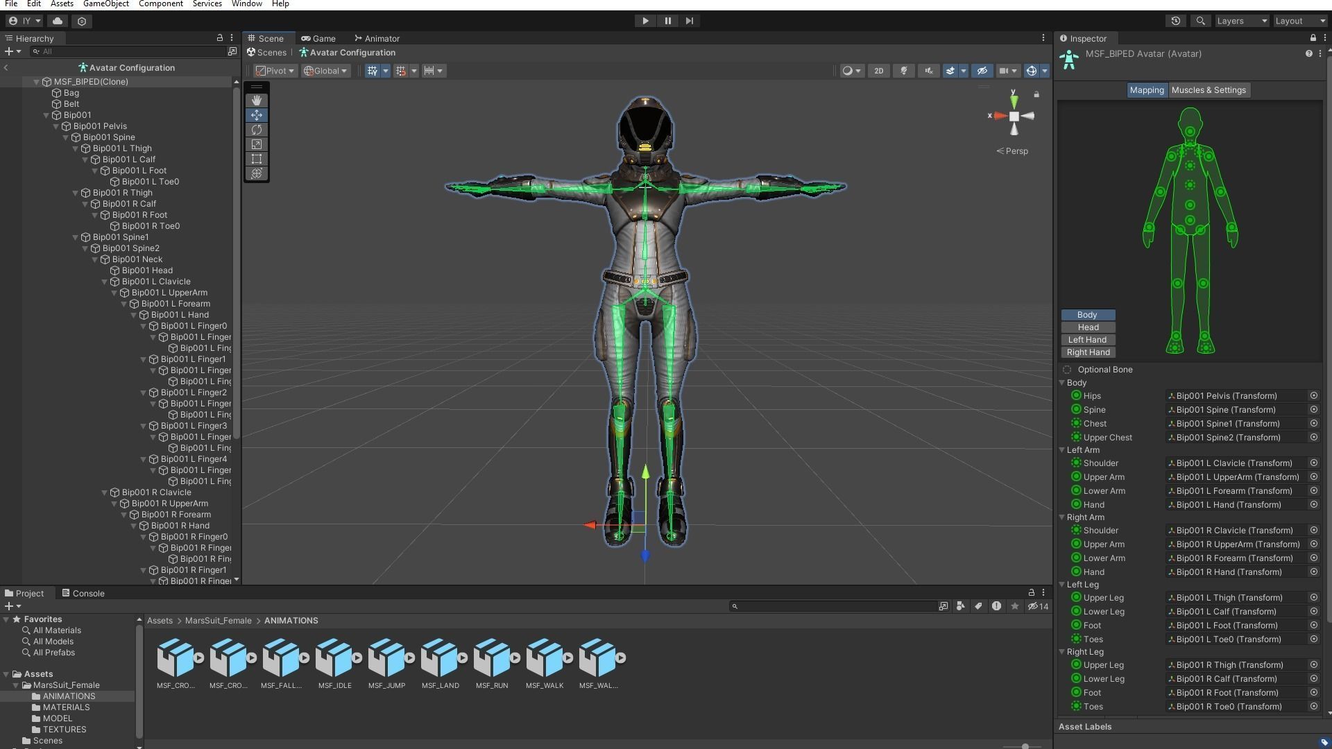 Mars Suit - Female Low-poly 3D model_15