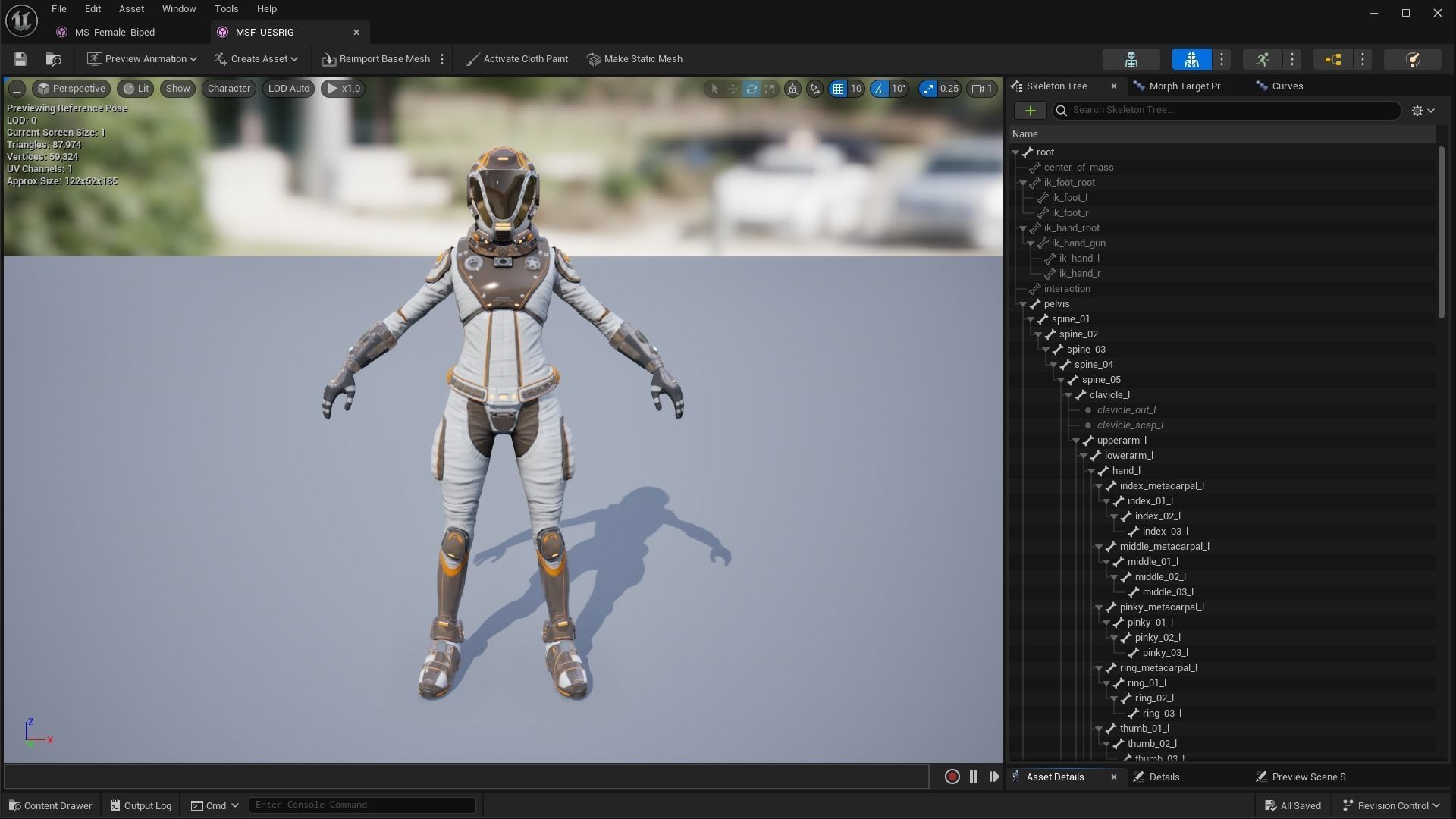 Mars Suit - Female Low-poly 3D model_22