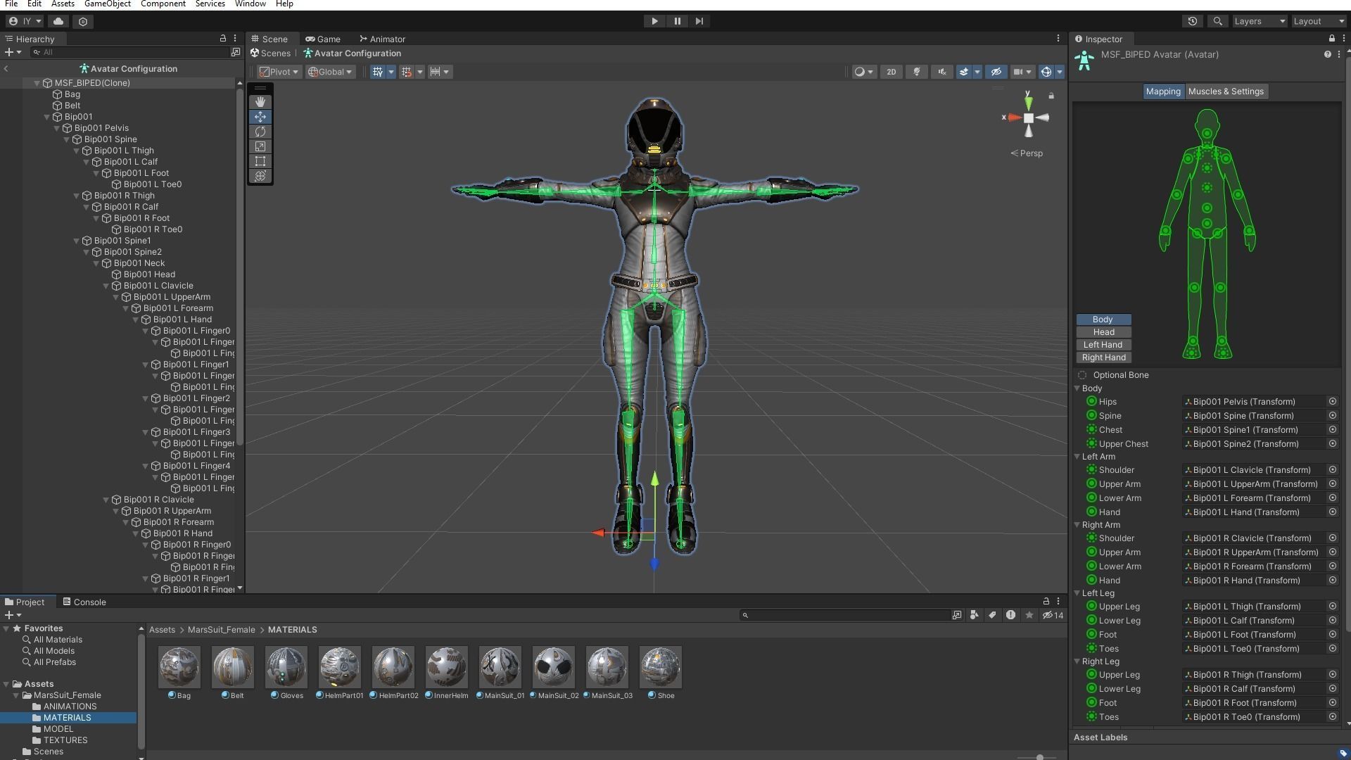 Mars Suit - Female Low-poly 3D model_16