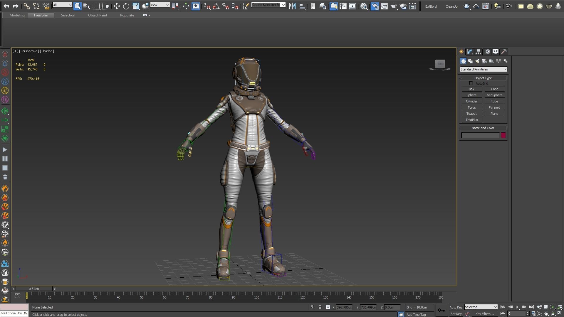 Mars Suit - Female Low-poly 3D model_5