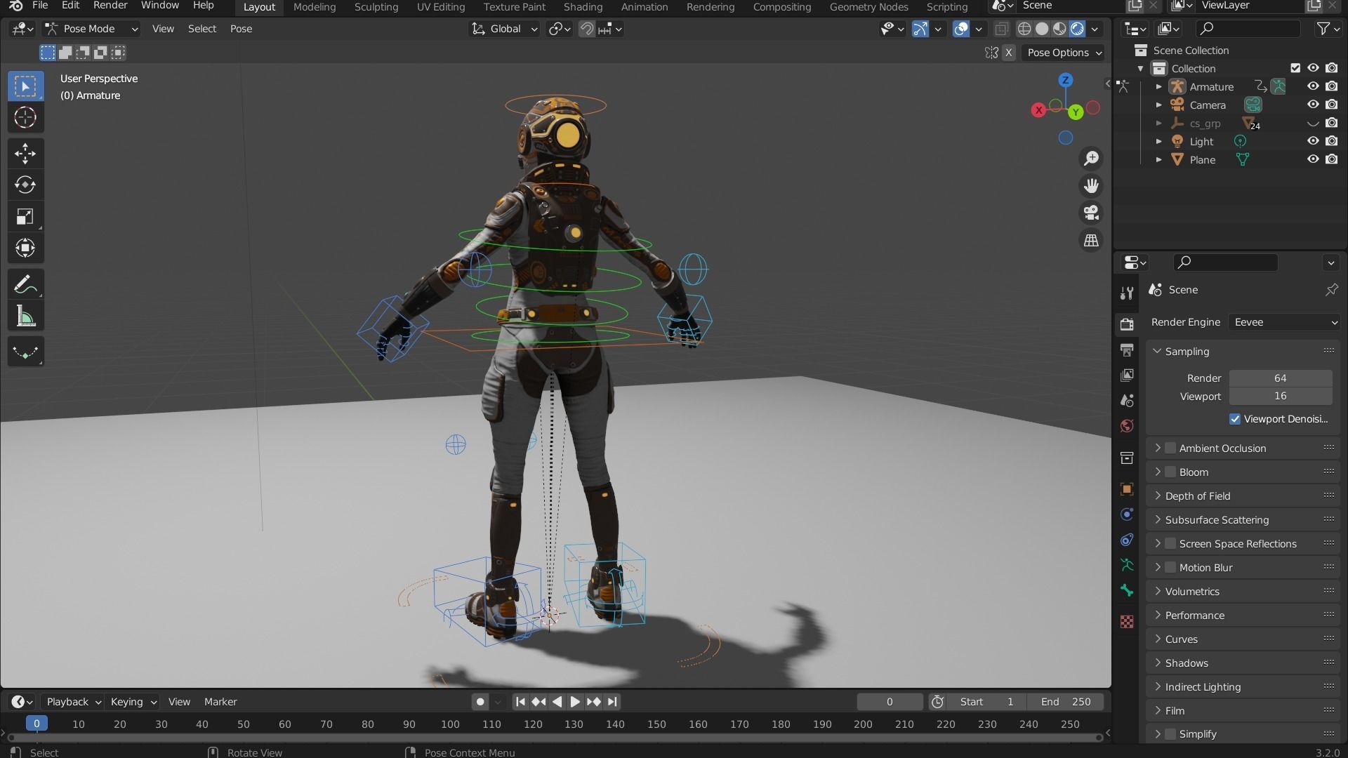 Mars Suit - Female Low-poly 3D model_10