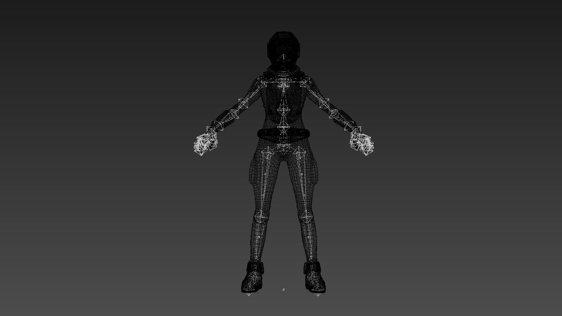 Mars Suit - Female Low-poly 3D model_11