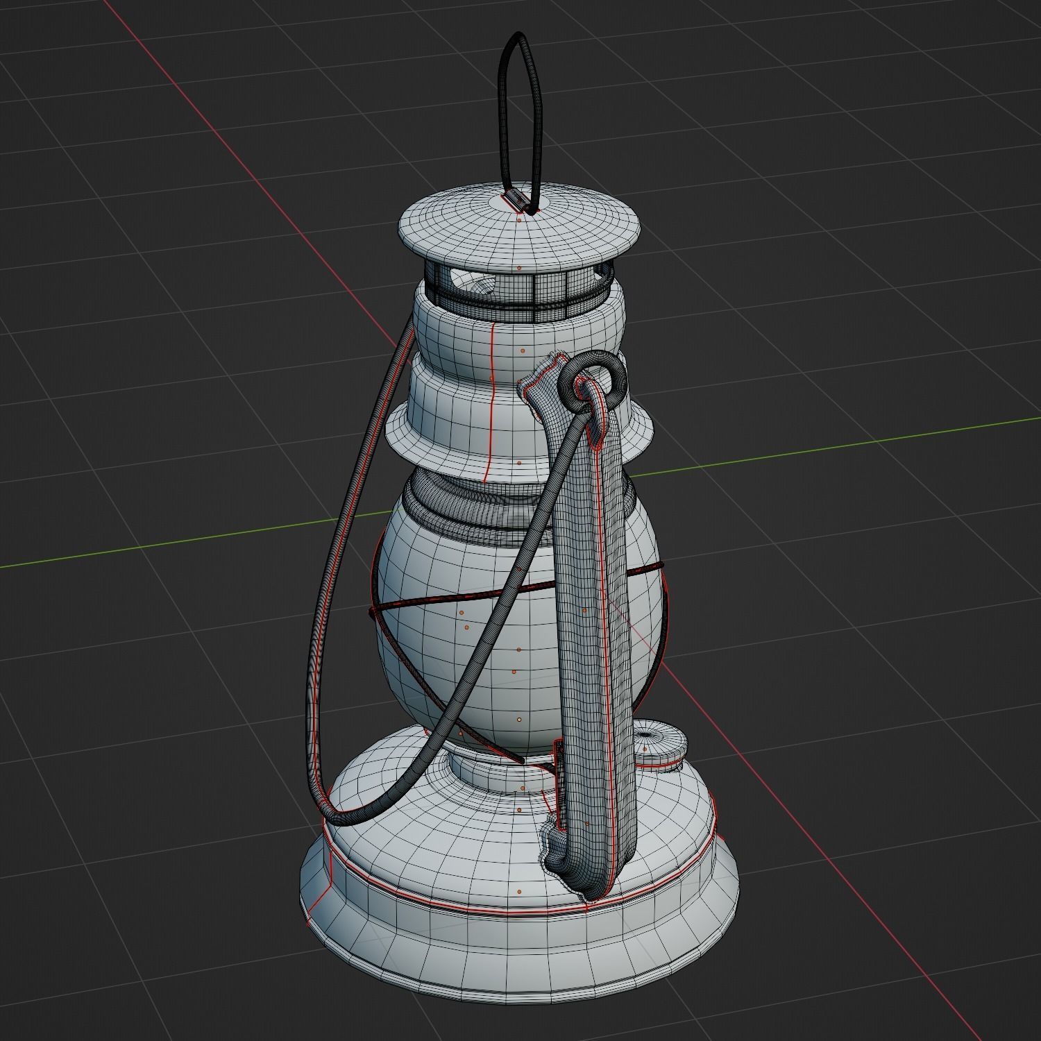 Rusty Oil Storm Lantern 3D model_12