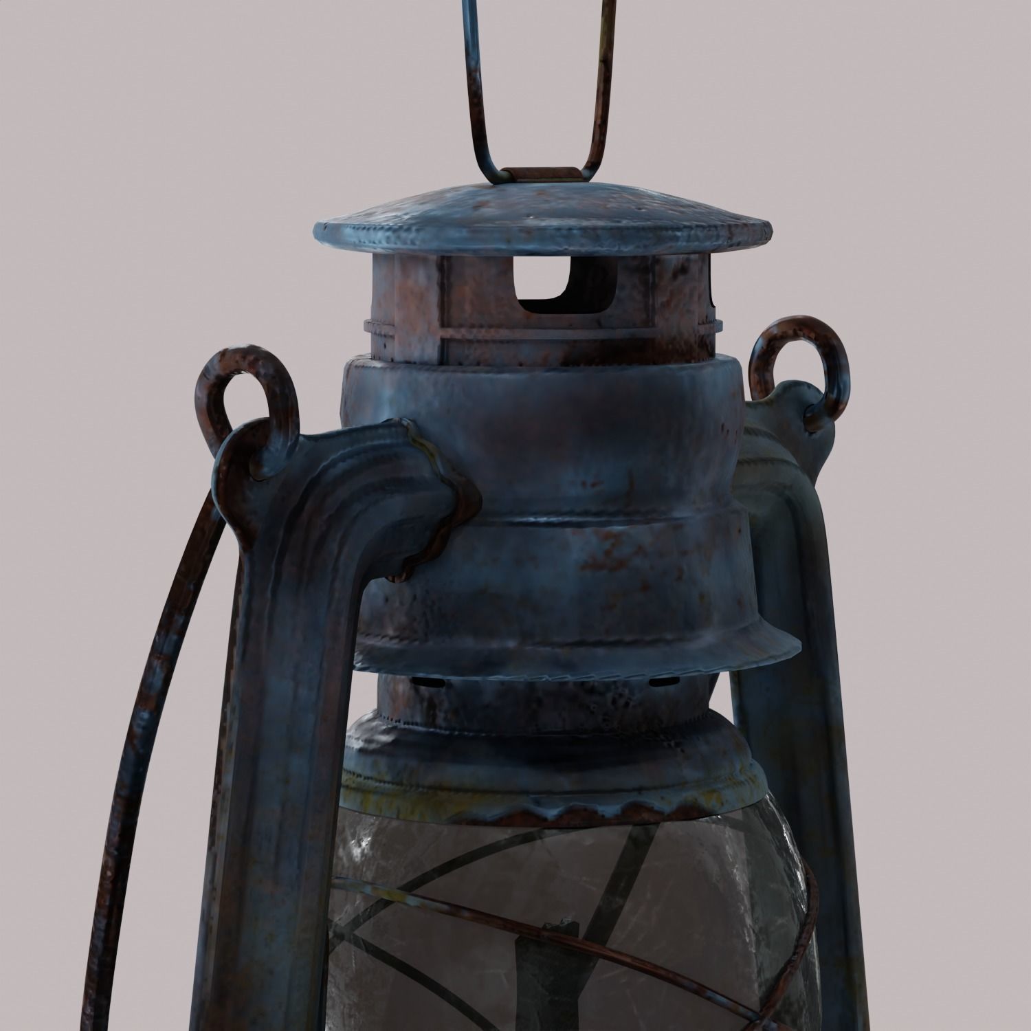 Rusty Oil Storm Lantern 3D model_5