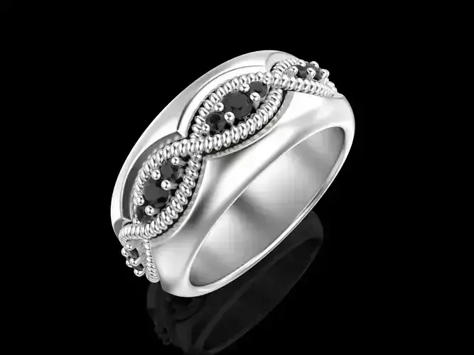 Knitting infinity band ring Ring size 48EU 4 1 2 US