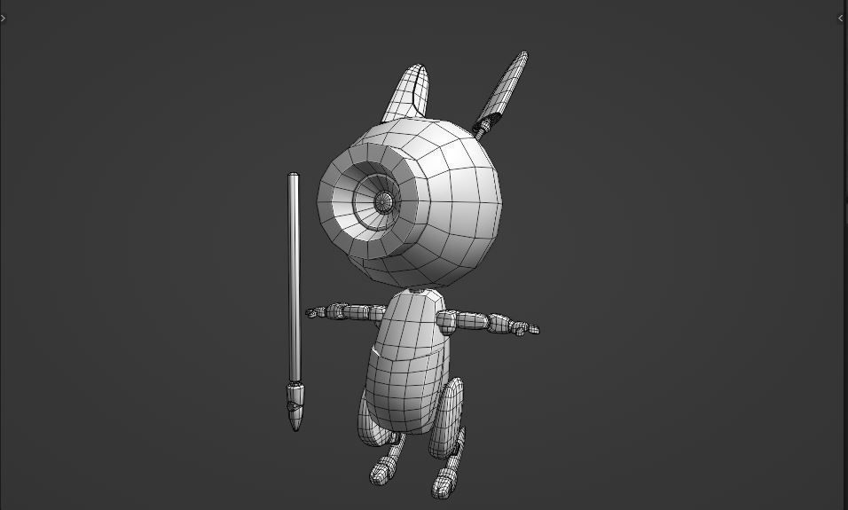 Lap 1 bunny rig Low-poly 3D model_6
