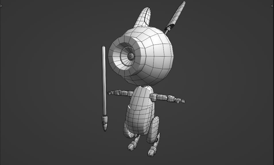 Lap 1 bunny rig Low-poly 3D model_4