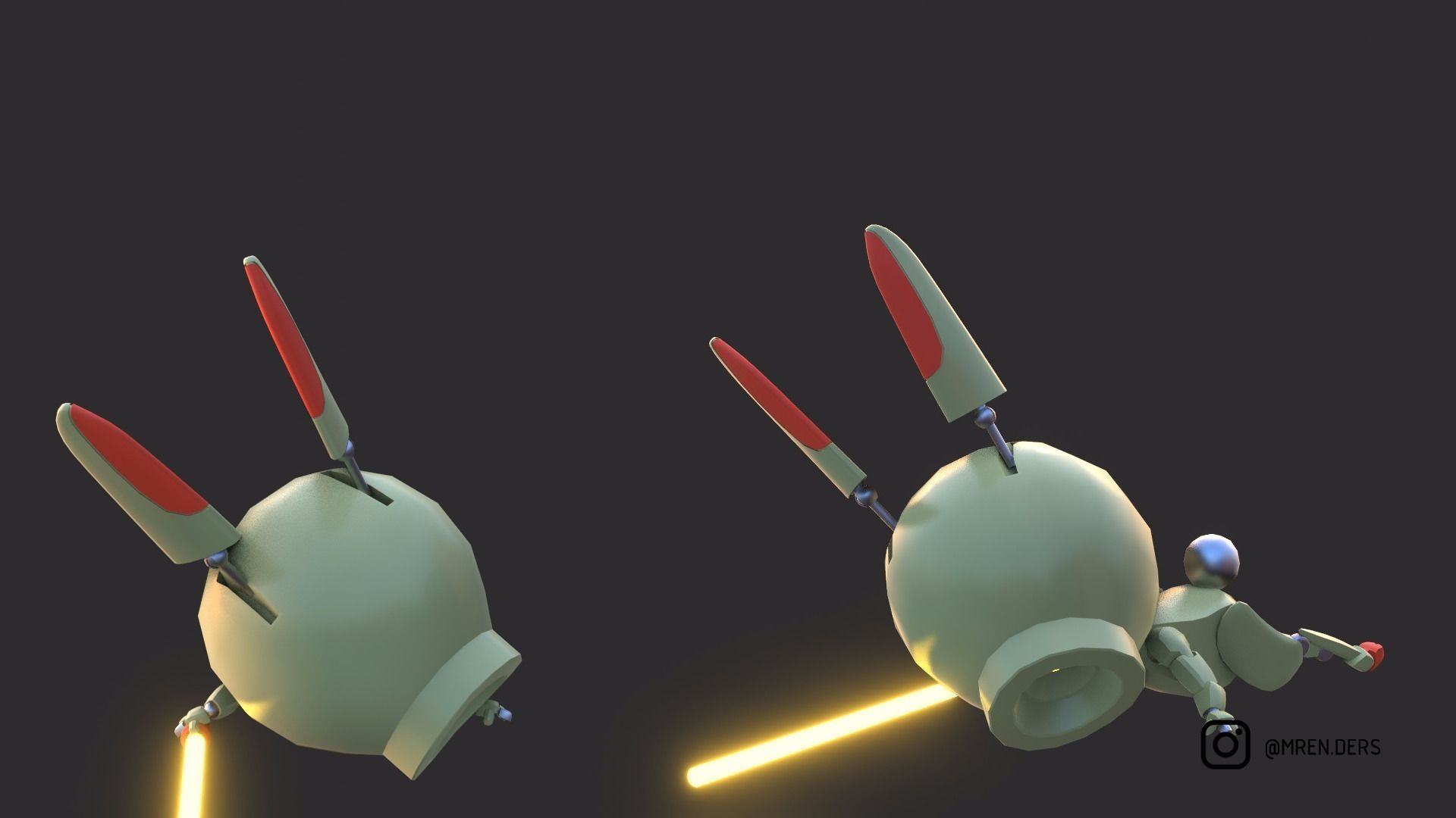 Lap 1 bunny rig Low-poly 3D model_3