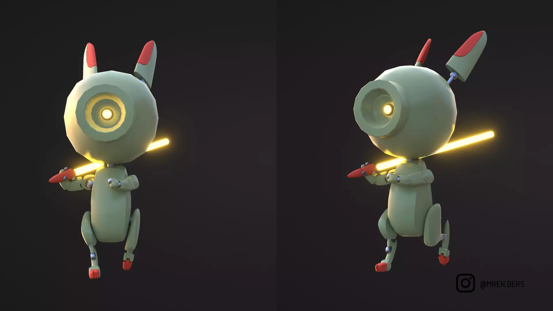 Lap 1 bunny rig Low-poly 3D model_0
