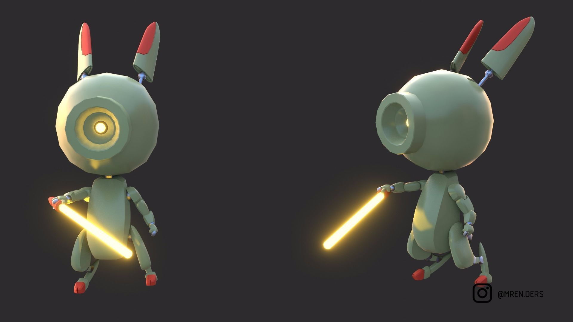 Lap 1 bunny rig Low-poly 3D model_2