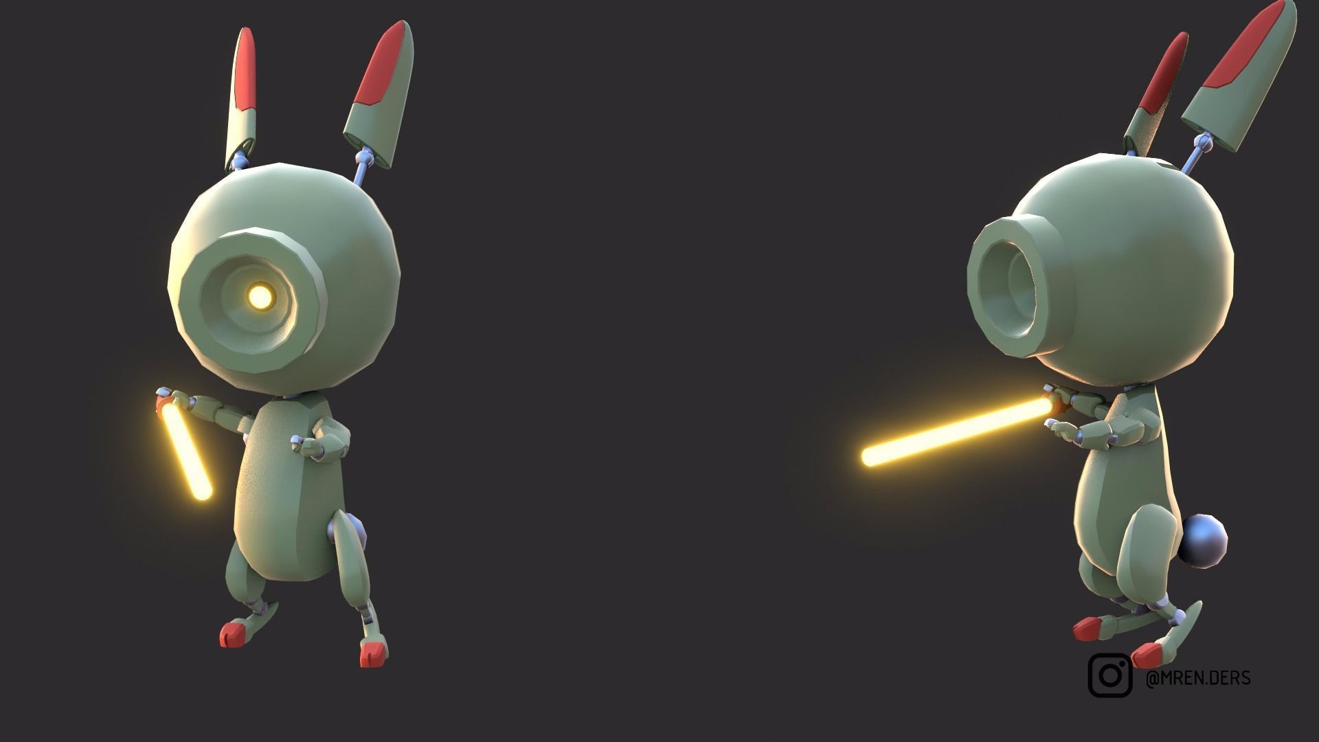Lap 1 bunny rig Low-poly 3D model_1
