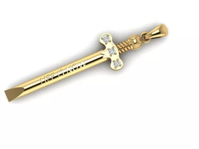 SWORD pendant 3D print model_0