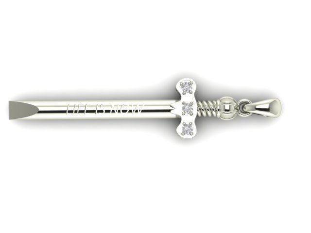 SWORD pendant 3D print model_9