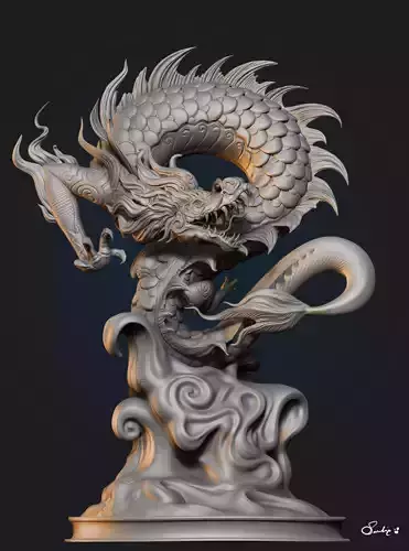 Dragon Statue Model 3D print model