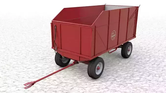 Heider Wooden Dump Wagons 3D model