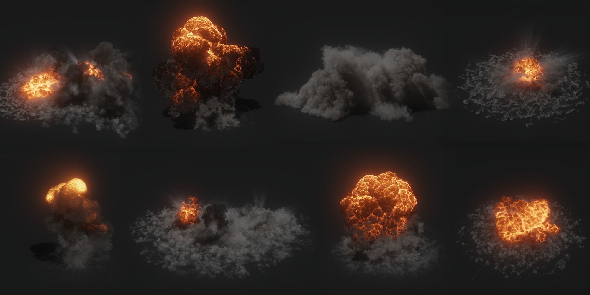 3D Explosions 8 Models 3D model_2