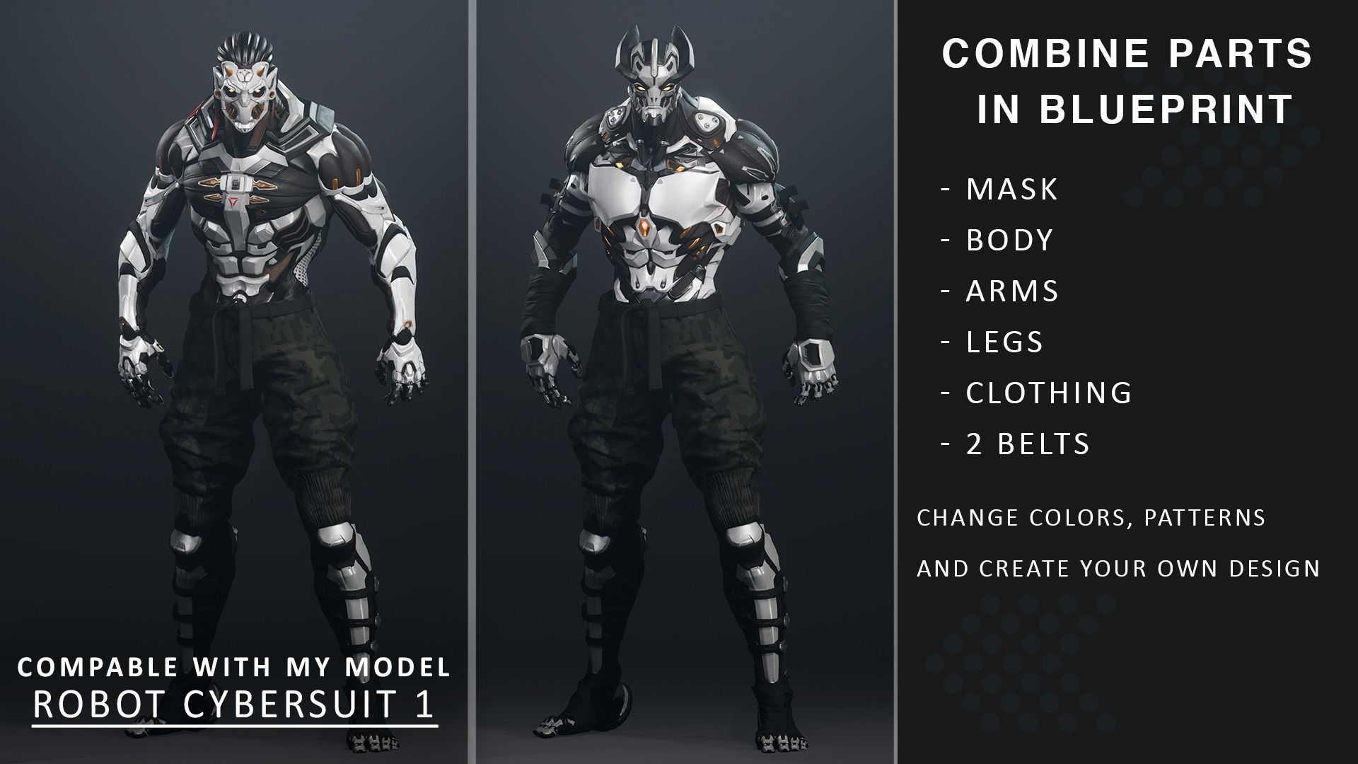 Cuber Ninja Robot Sci fi 3D Model Collection_8