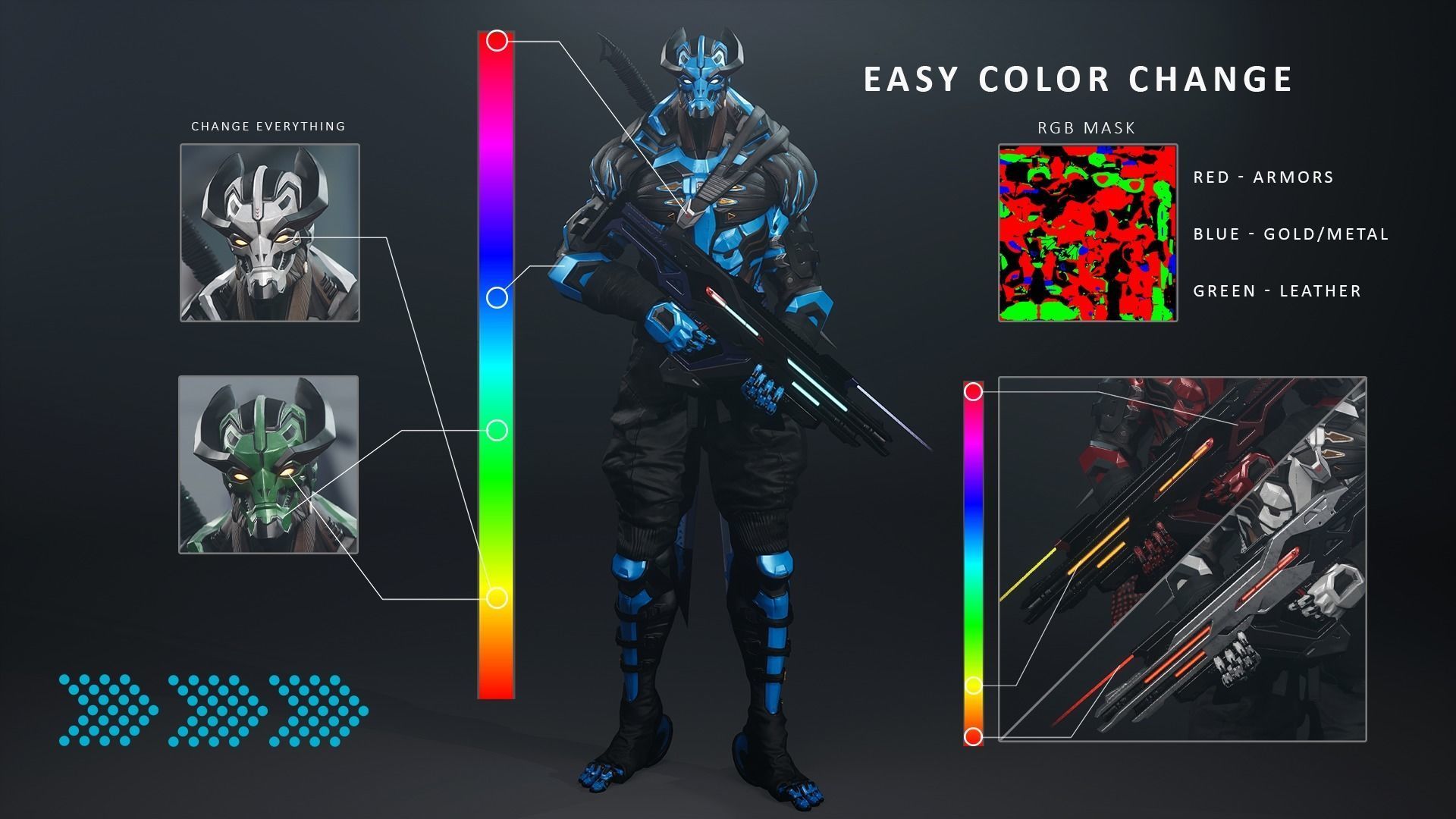 Cuber Ninja Robot Sci fi 3D Model Collection_11