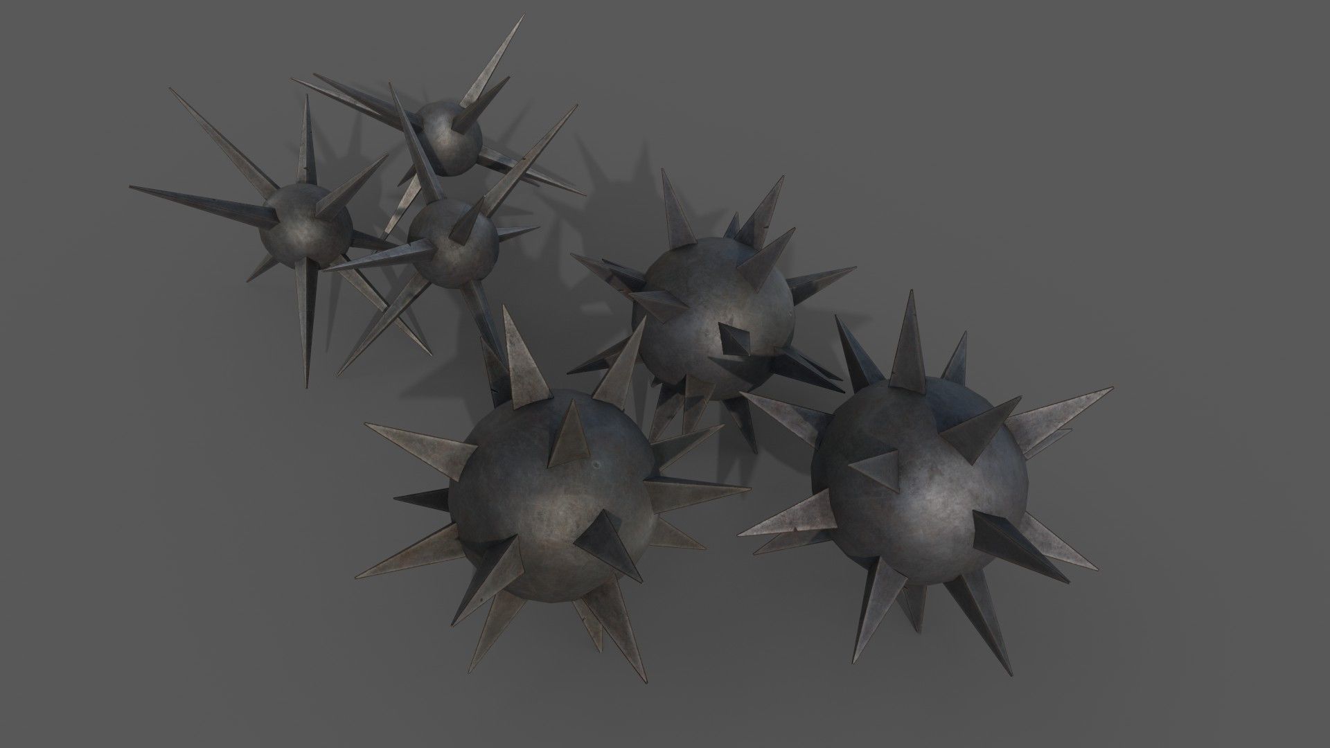 Piercing-Cutting Traps Low-poly 3D model_2