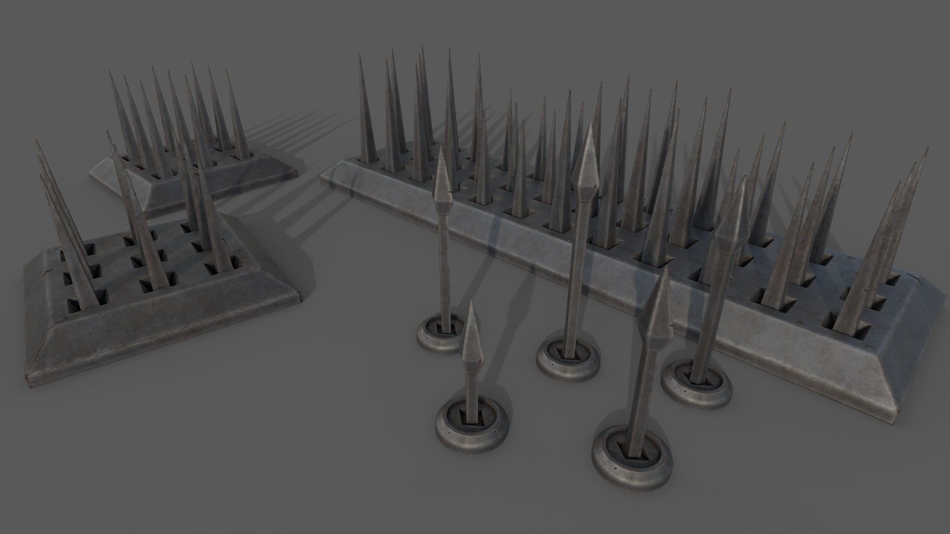 Piercing-Cutting Traps Low-poly 3D model_9
