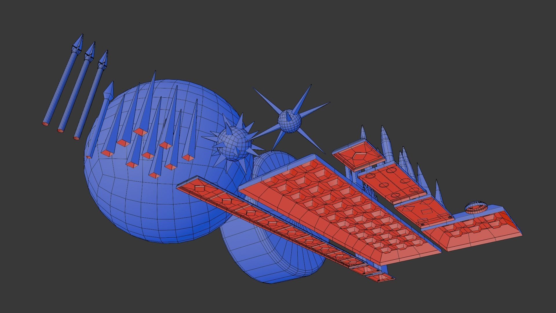 Piercing-Cutting Traps Low-poly 3D model_16