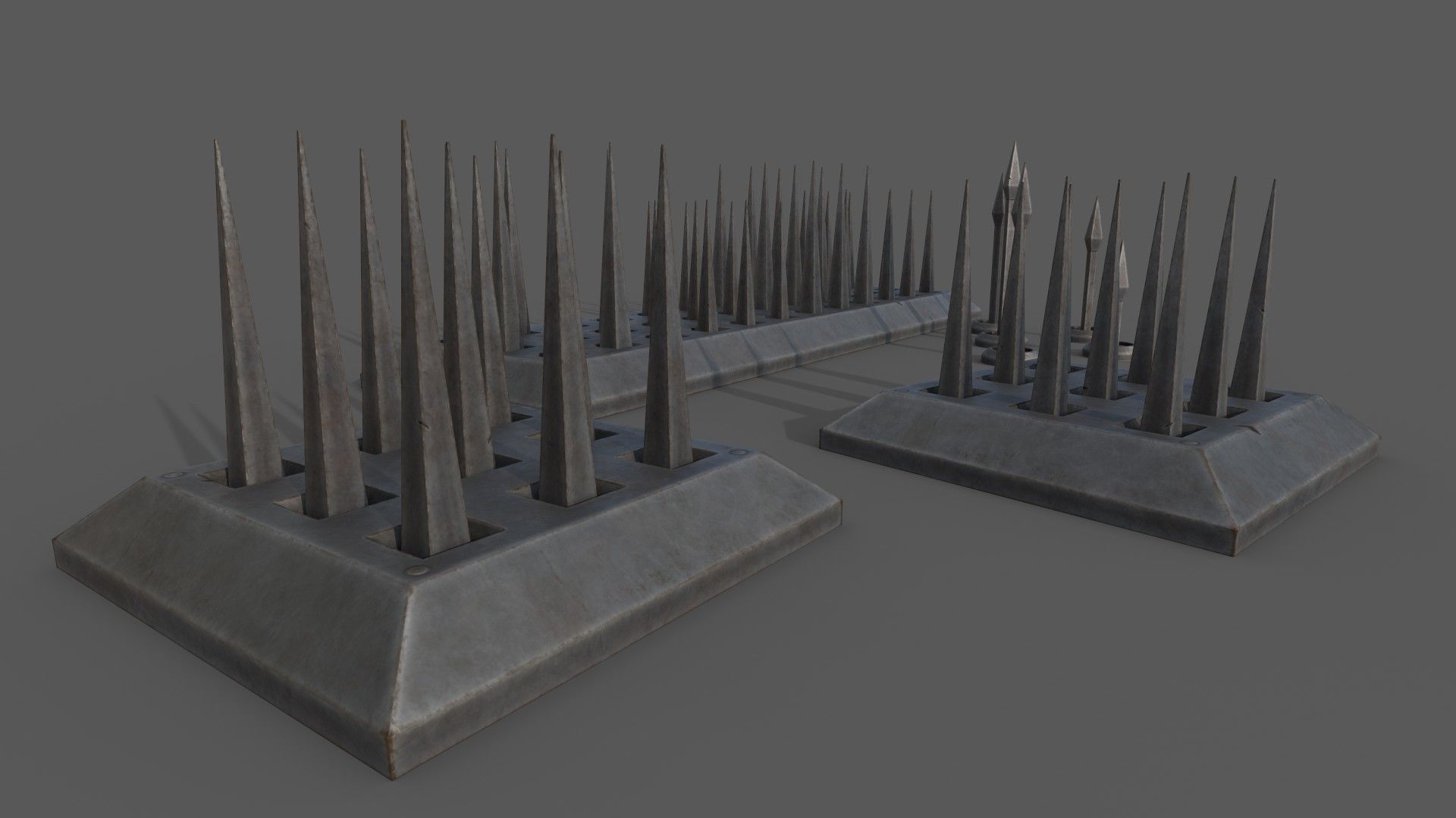 Piercing-Cutting Traps Low-poly 3D model_10