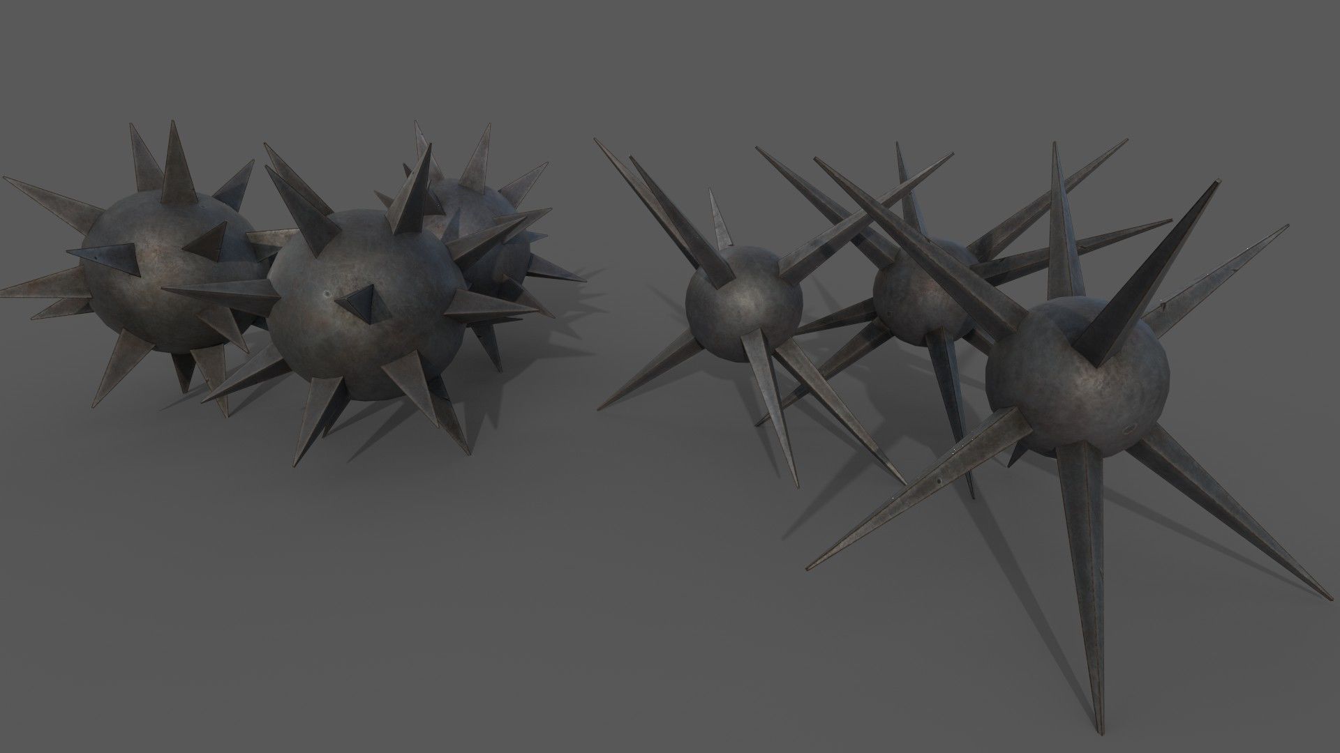 Piercing-Cutting Traps Low-poly 3D model_1