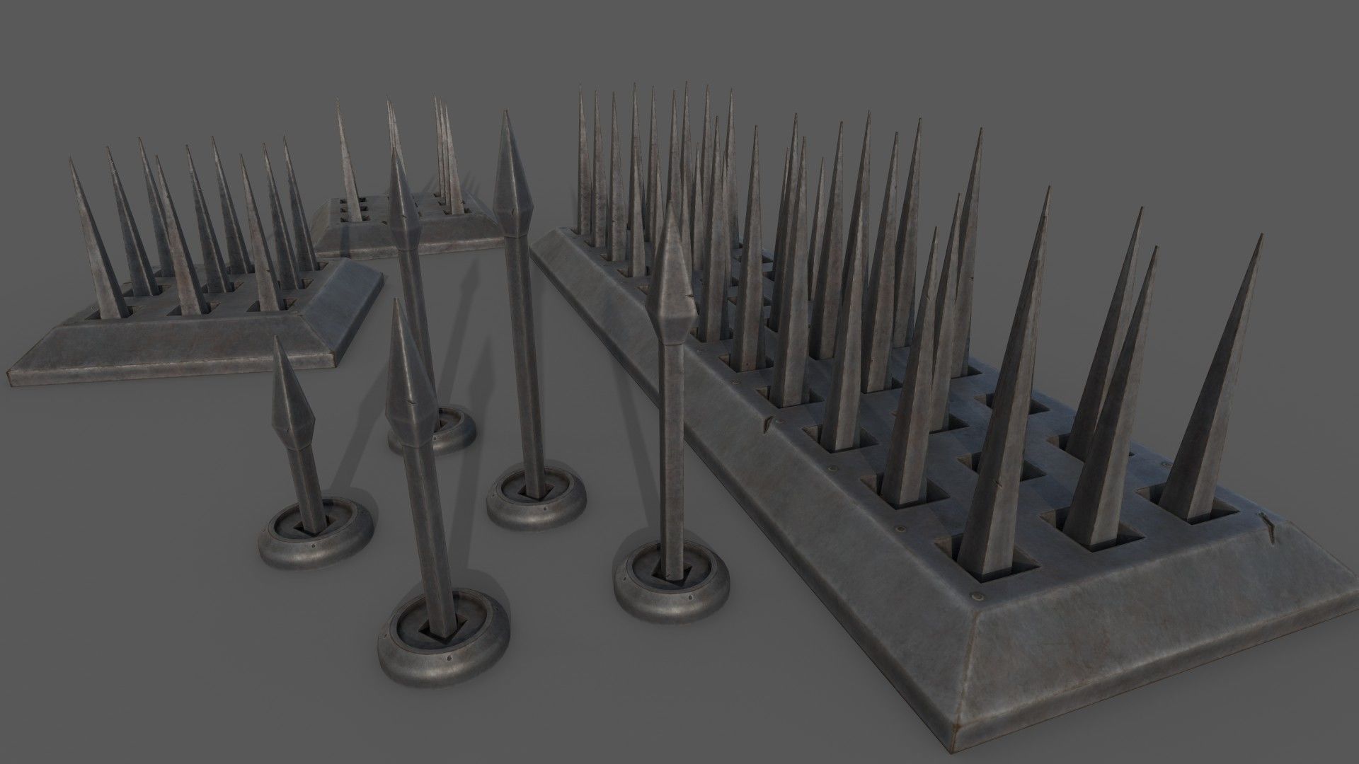 Piercing-Cutting Traps Low-poly 3D model_11