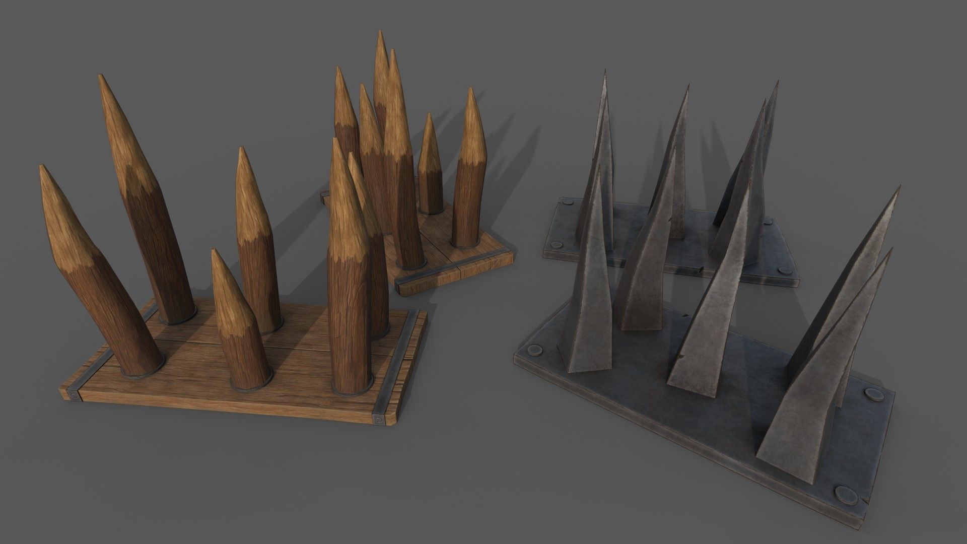 Piercing-Cutting Traps Low-poly 3D model_6