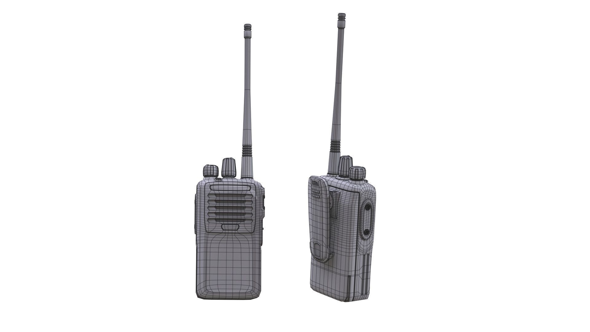 Walkie Talkie Low-poly 3D model_10