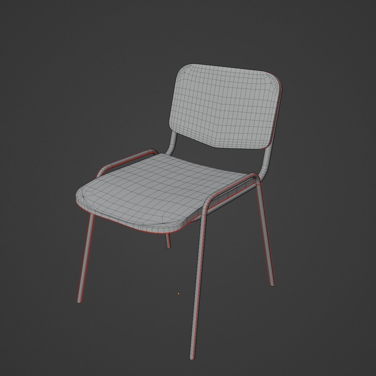 Office Chair 02 Low-poly 3D model_18