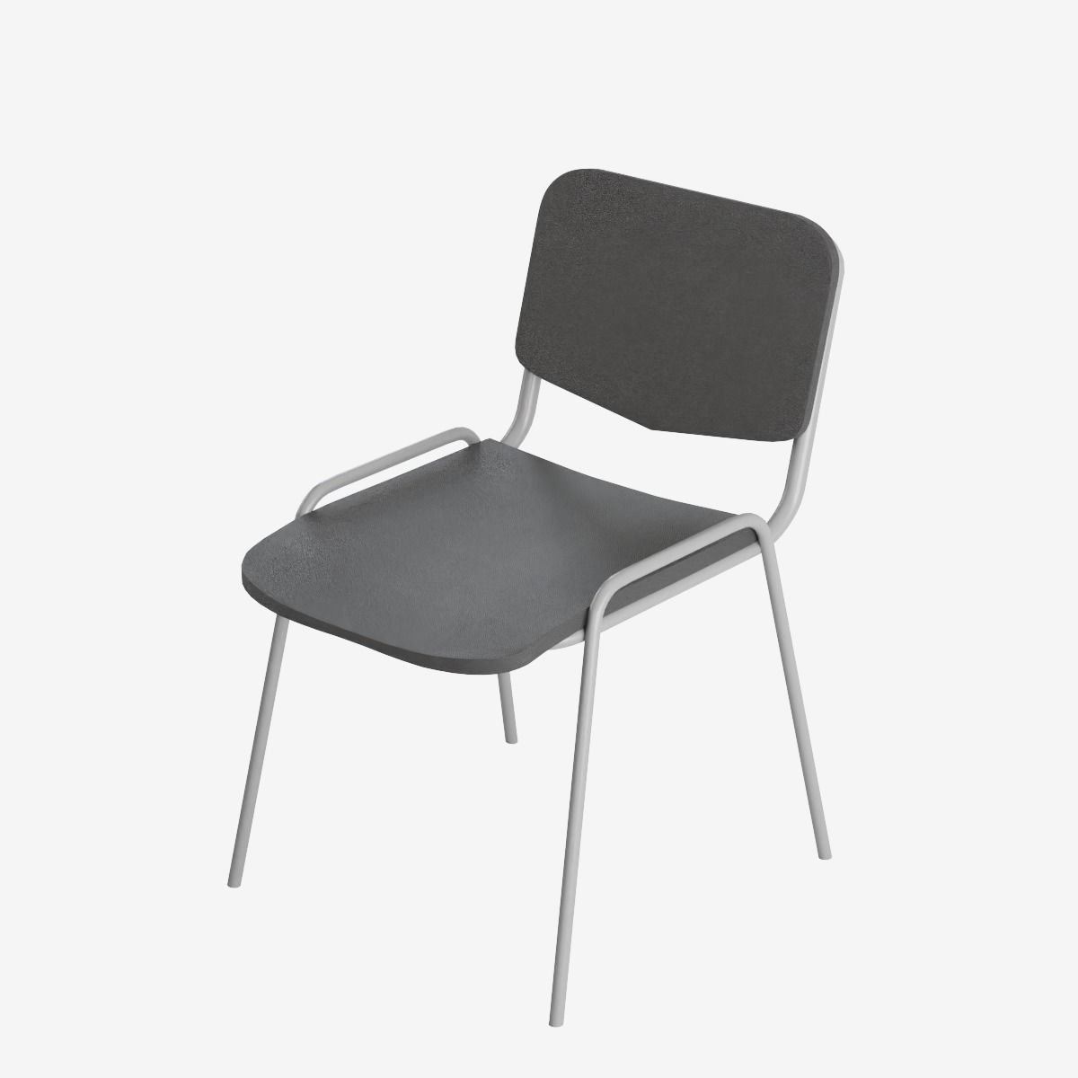 Office Chair 02 Low-poly 3D model_6