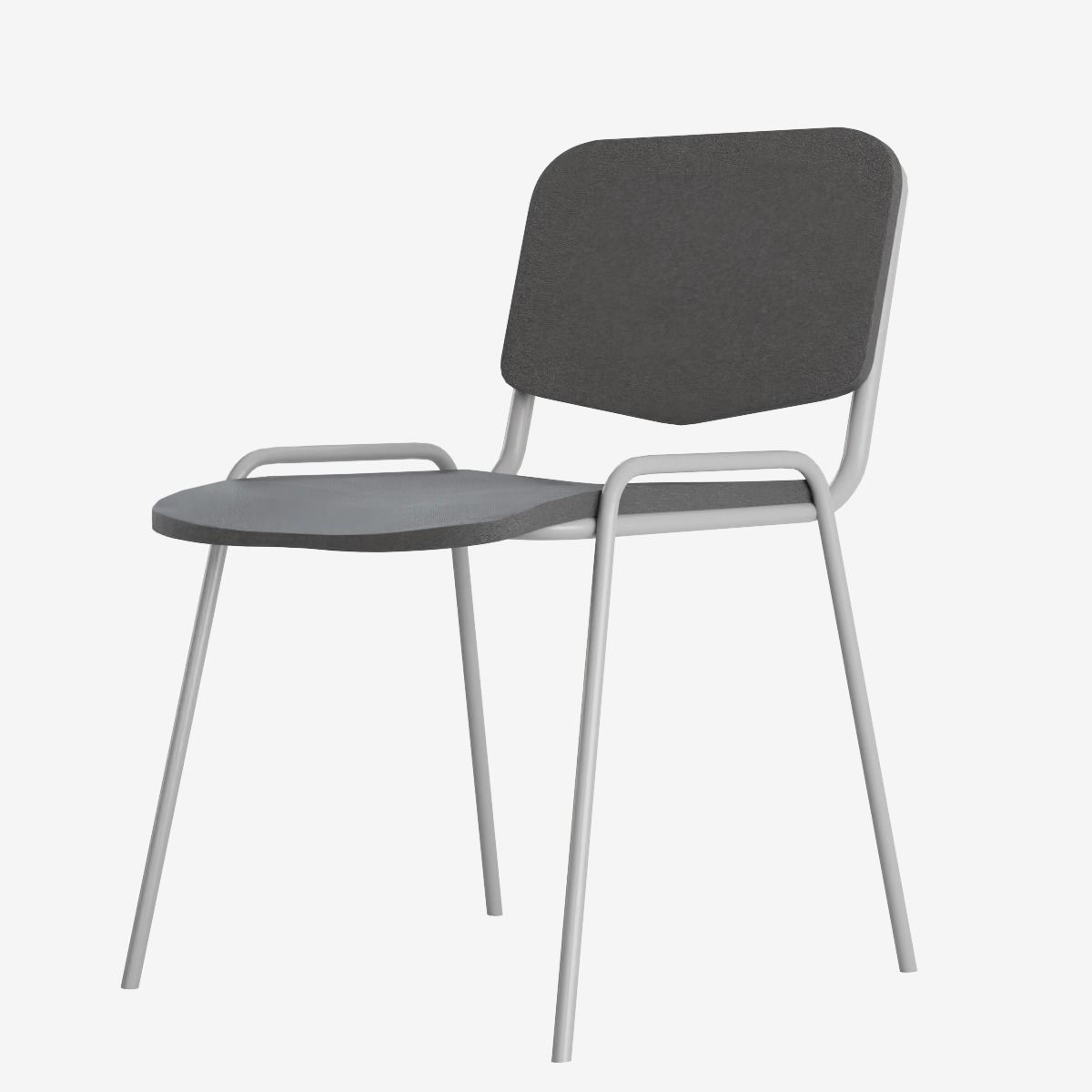 Office Chair 02 Low-poly 3D model_3