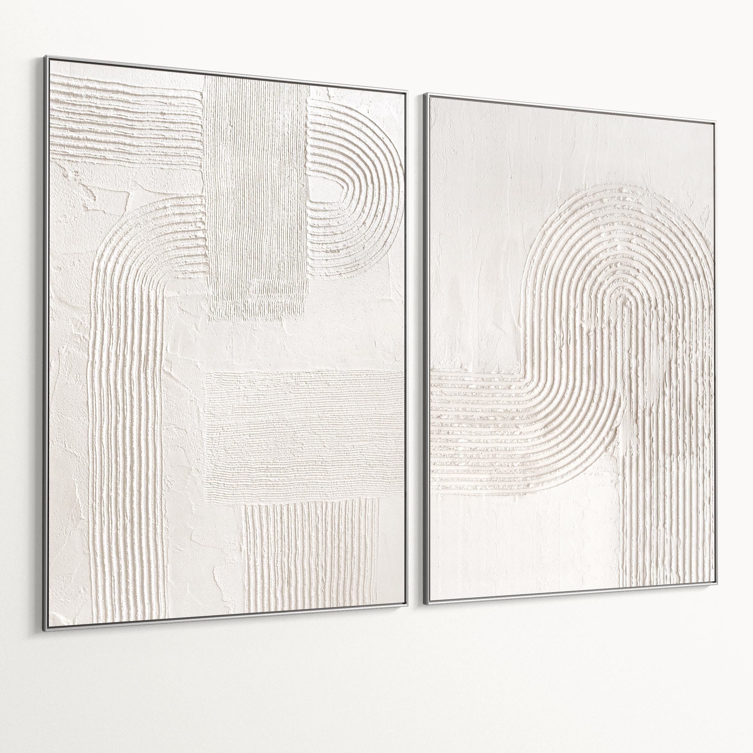 Plaster Two Photo Frame 480 Low-poly 3D model_6