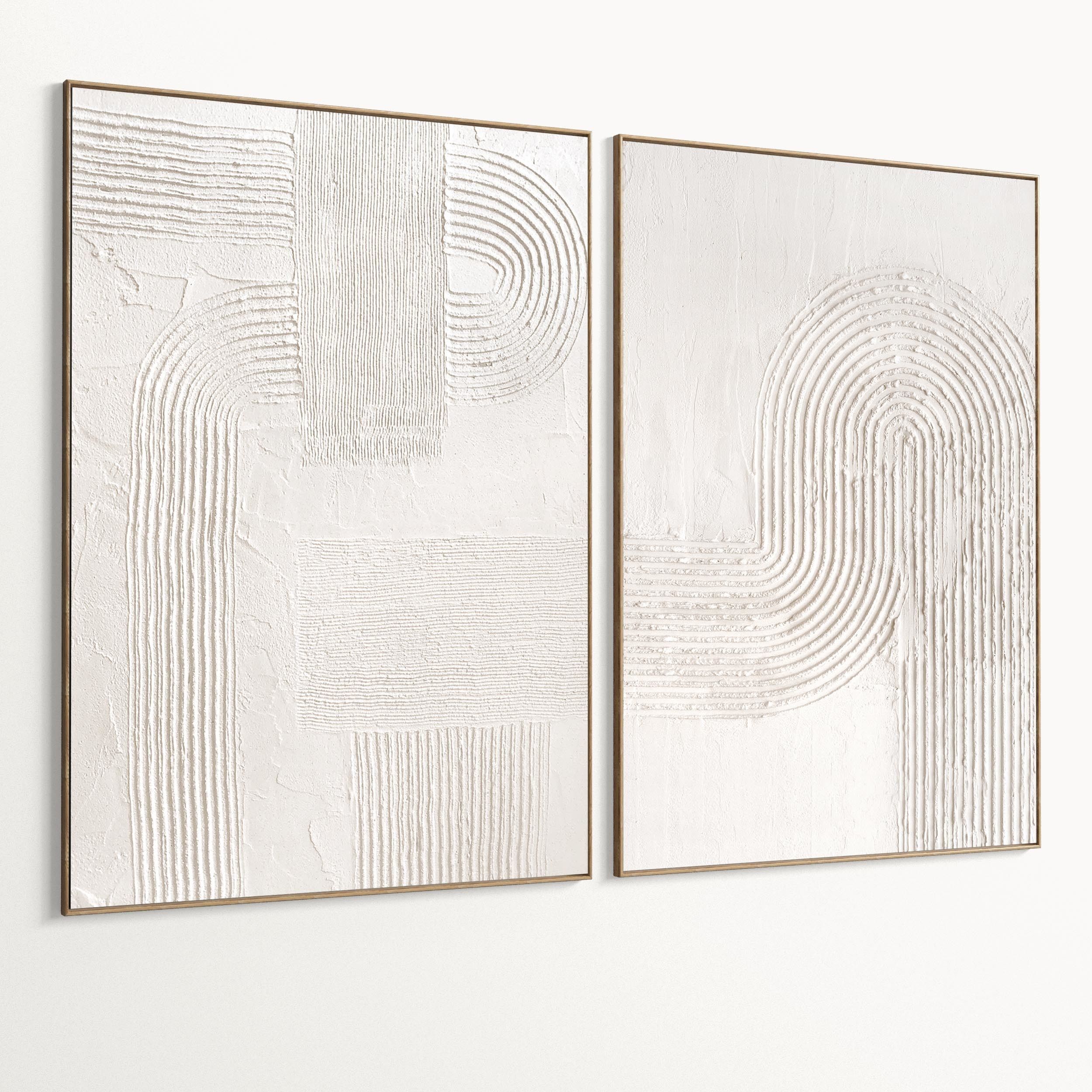 Plaster Two Photo Frame 480 Low-poly 3D model_1