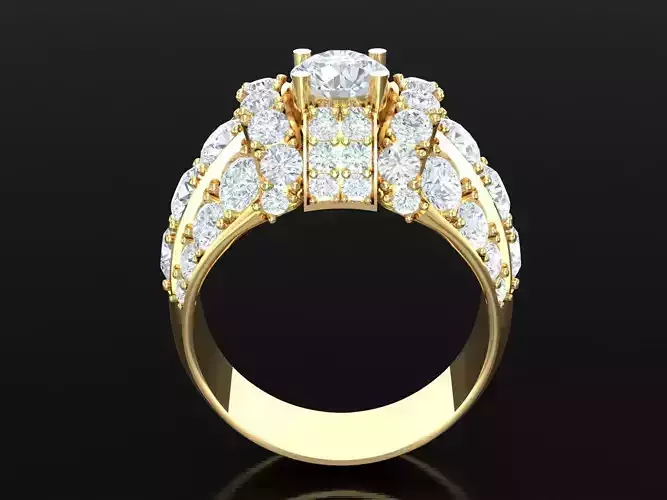  Wedding Men Diamond Ring 1MR75 3D print model