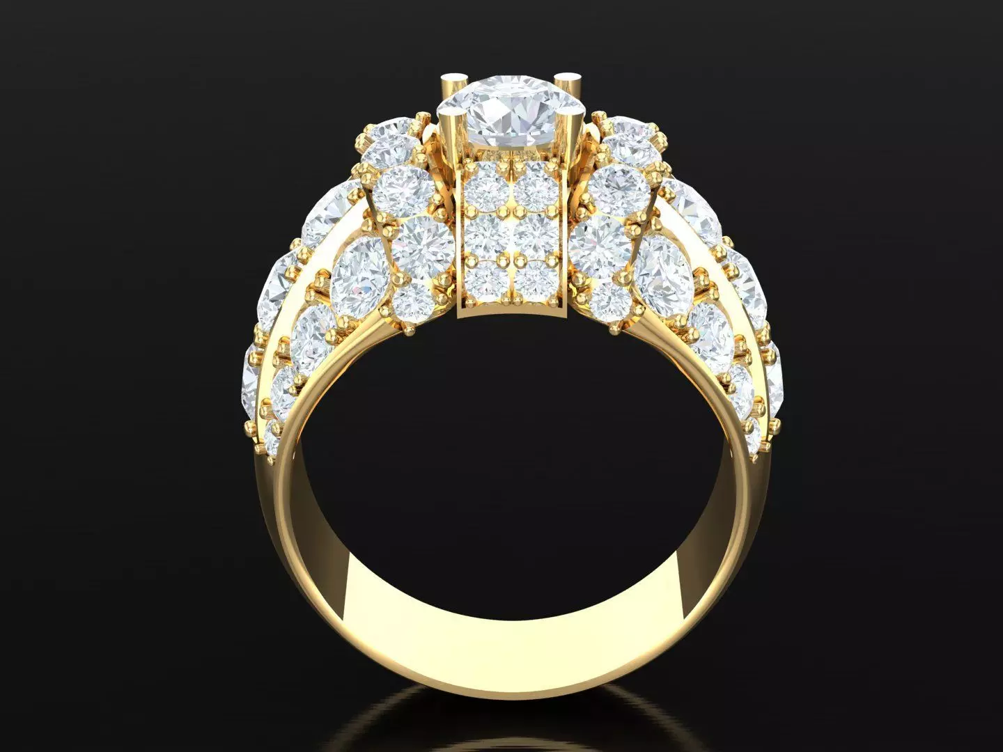  Wedding Men Diamond Ring 1MR75 3D print model_0