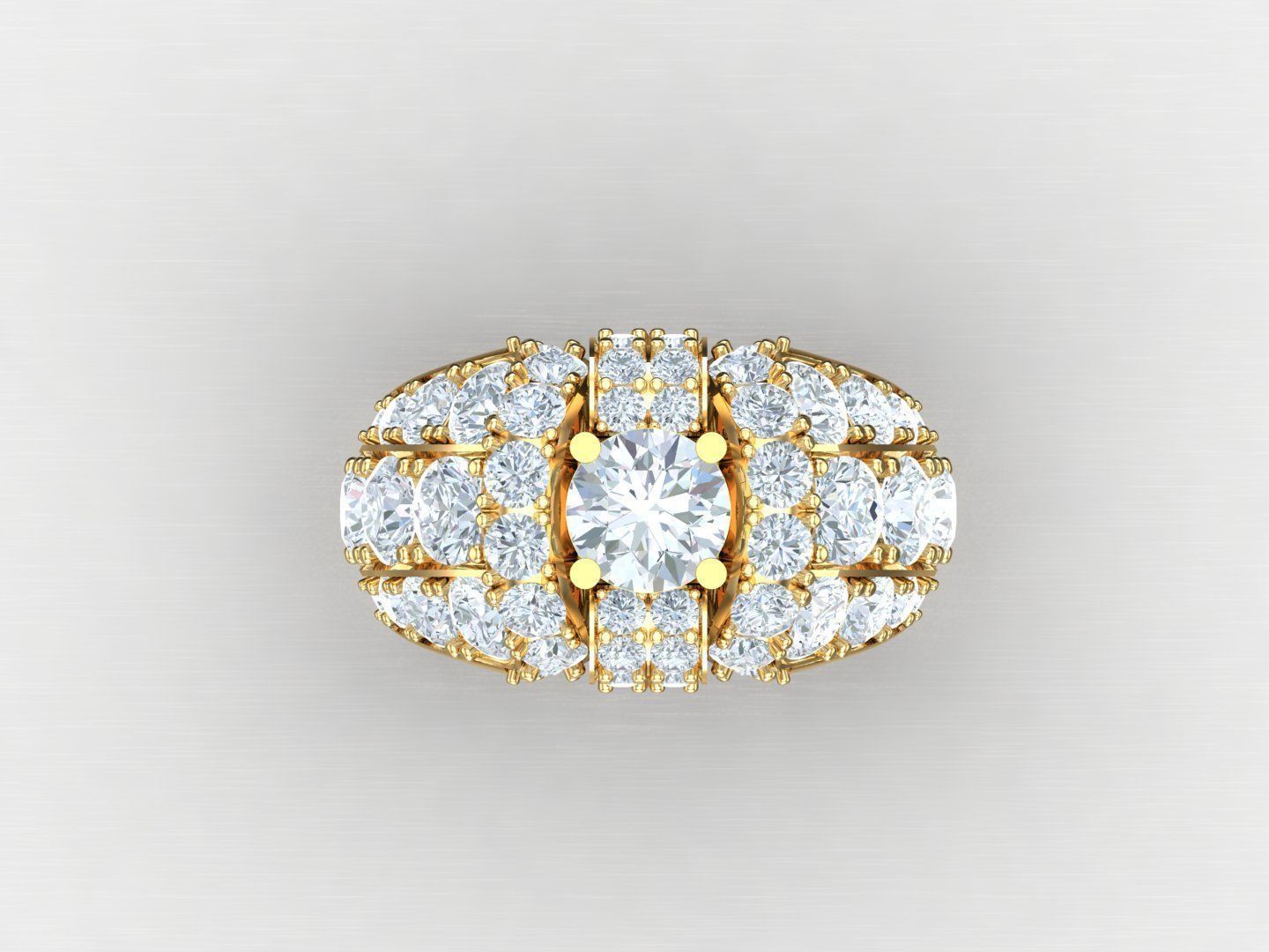  Wedding Men Diamond Ring 1MR75 3D print model_4