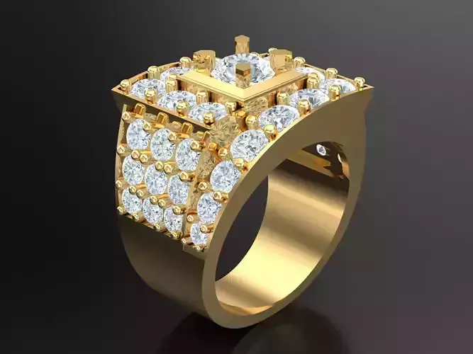  Wedding Men Diamond Ring 1MR74 3D print model