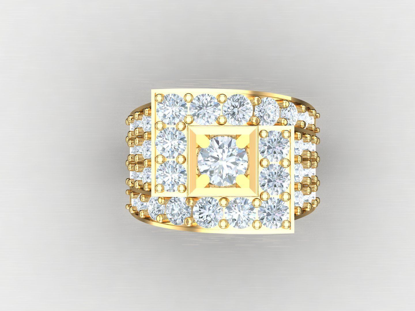  Wedding Men Diamond Ring 1MR74 3D print model_4