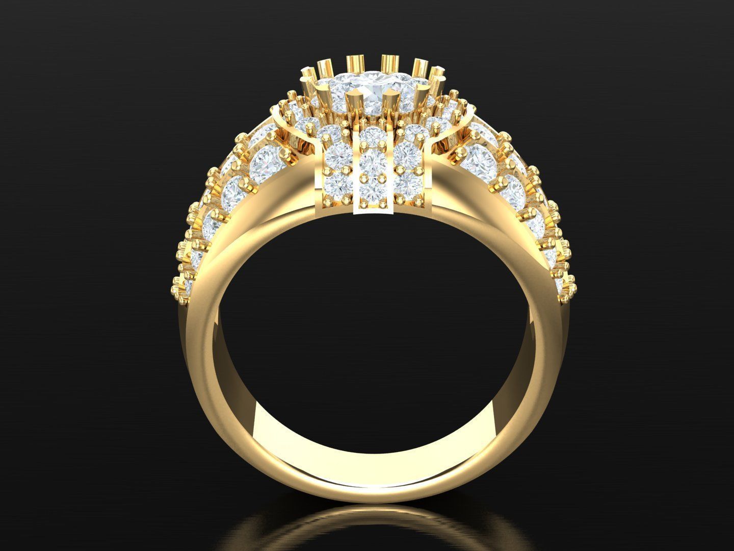  Wedding Men Diamond Ring 1MR73 3D print model_2