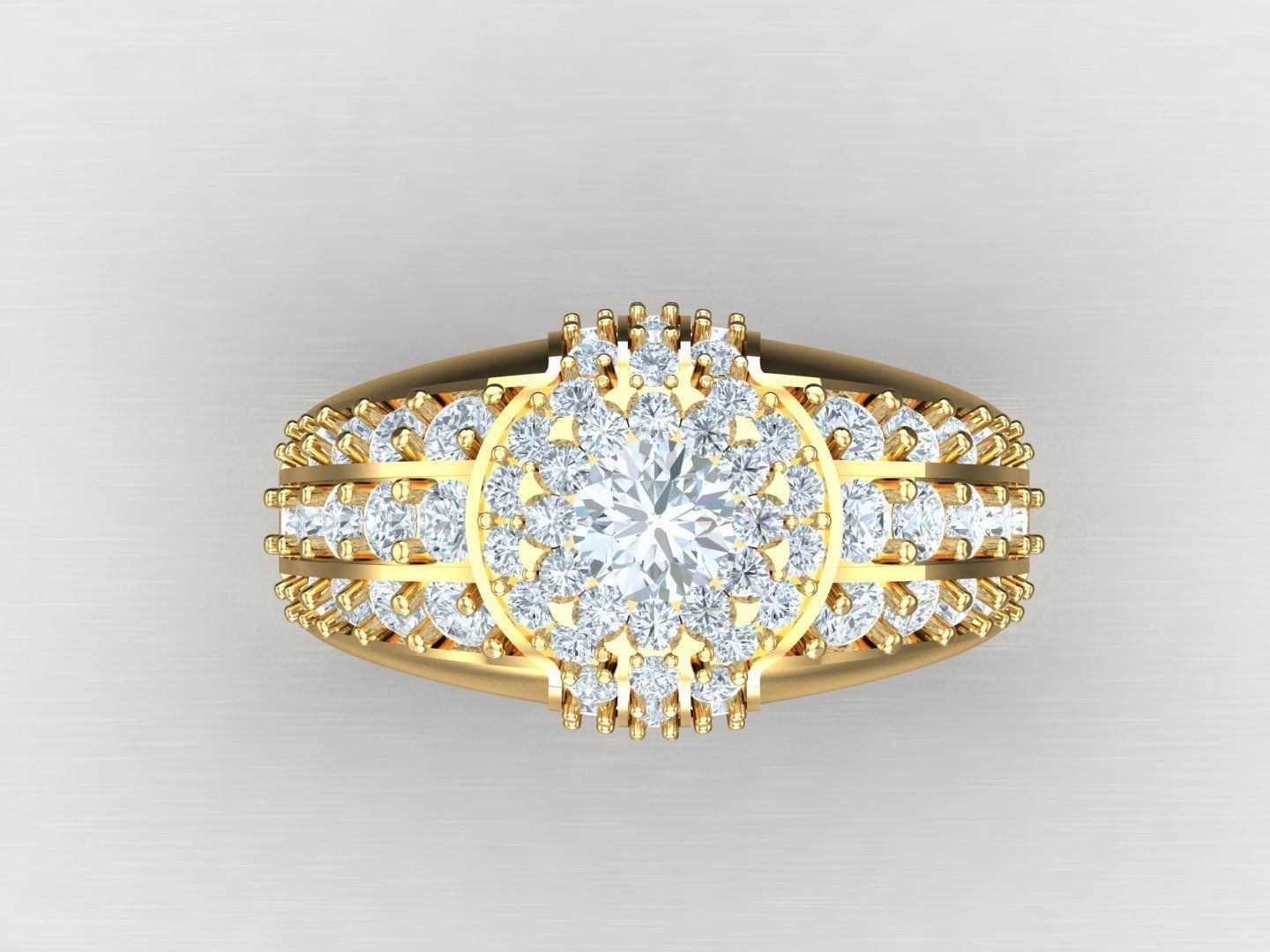  Wedding Men Diamond Ring 1MR73 3D print model_4