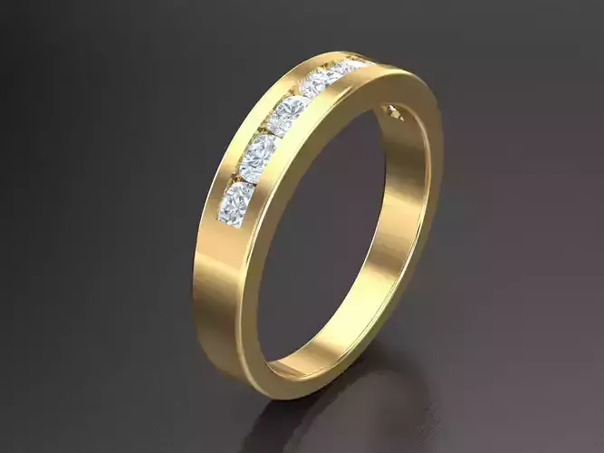  Wedding Men Diamond Ring 1MR72 3D print model